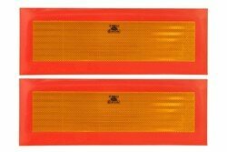 CARGOPARTS Waarschuwing/informatie bord Waarschuwings-/informatiesticker E3 (2pcs, kort, aanhangwagens, reflecterende) x 19,5cm