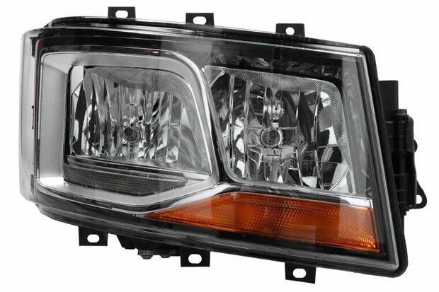 HELLA mistlichten achteraan Koplamp Rechts (2*H7/H21W/LED, elektrisch, met motor, functie dagrijlicht, kleur invoegen: verchroomd) past: SCANIA G II, L, P II, R II, S 06.17- OEM Ref. 2674385