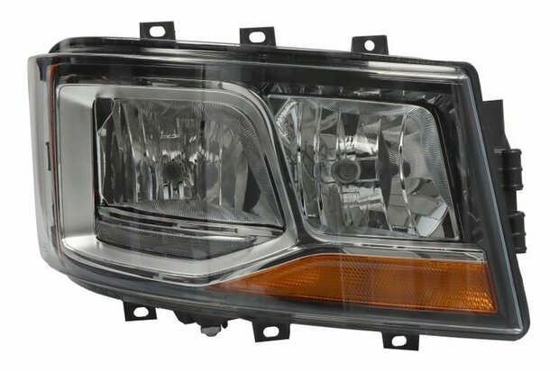 HELLA mistlichten achteraan Koplamp Rechts (2*H7/H21W/LED, elektrisch, met motor, functie dagrijlicht, kleur invoegen: verchroomd) past: SCANIA G II, L, P II, R II, S 06.17- OEM Ref. 2379893, 2655841