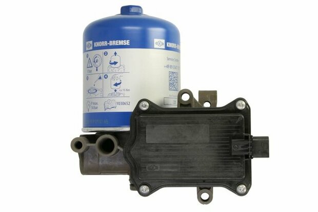 KNORR vloeistof afscheider Luchtdroger (13 bar, EAC, 24V, nieuw) past: DAF XF EURO 6 voor bj 2017 past: DAF XF 106 MX-13340 10.12- OEM Ref. 1973210, 2027747, 2110114