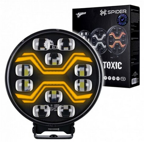  LED X-SPIDER TOXIC L3440 DAGRIJLAMP met waarschuwings functie 22 Cm