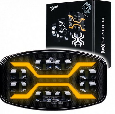  LED X-SPIDER TOXIC L3440 DAGRIJLAMP met waarschuwings functie 24,5Cm x 13,9Cm