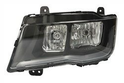 Koplamp Links (2*H7/LED, elektrisch, met motor, functie dagrijlicht, kleur invoegen: zwart, kleur indicator: wit) EURO 6 past: MAN TGL II, TGM II, TGS II, TGX II 02.20- OEM Ref. 81.25101.6737,  81251016737, 81.25101-6737