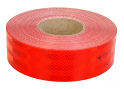 Waarschuwings-/informatietape 3M (1pcs, hard, kleur: rood) 5,35cm x 50m